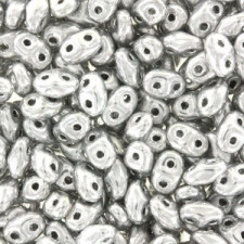 Matubo MiniDuo Perlen 4x2.5mm Silver
